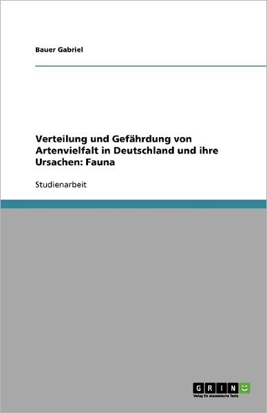 Cover for Gabriel · Verteilung und Gefährdung von A (Book) [German edition] (2009)