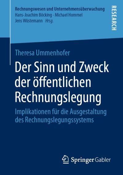 Cover for Ummenhofer · Der Sinn und Zweck der oeffentlichen Rechnungslegung (Buch) (2021)