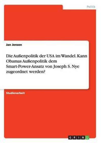 Cover for Jensen · Die Außenpolitik der USA im Wand (Book) (2015)