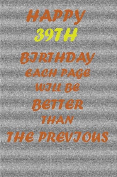 Cover for Awesome Printer · Happy 39th Birthday (Pocketbok) (2020)