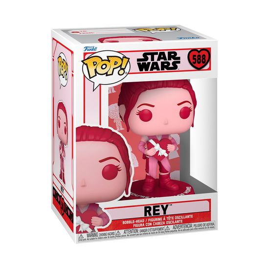 Cover for Funko Pop! Star Wars: · STAR WARS - POP Valentines NÂ° 588 - Rey (Legetøj) (2023)