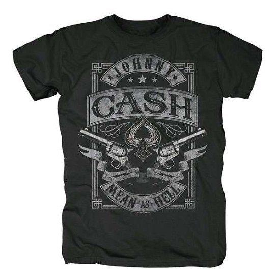 Cover for Johnny Cash · Mean As Hell Black (T-shirt) [size XL] (2013)
