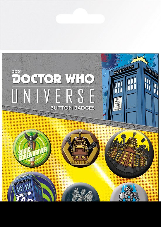 Cover for Badgepacks · DOCTOR WHO - Badge Pack - Alien Adventures X4 (ACCESSORY)
