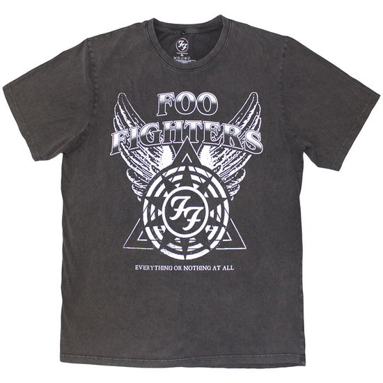 Cover for Foo Fighters · Foo Fighters Unisex Stone Wash T-Shirt: EONAA Logo (Charcoal Grey) (T-shirt) [size S] (2024)