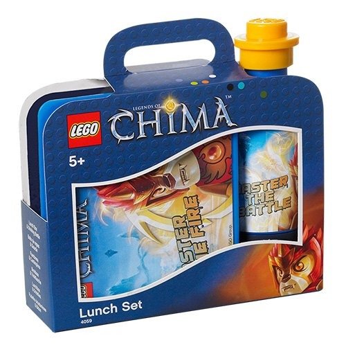 Lego - 40591720 - Blau Legends Of Chima Fruehsstuecksset Mit Brotdose Und Trinkflasche - Motiv Laval - Lego - Outro - Room Copenhagen - 5711938009144 - 