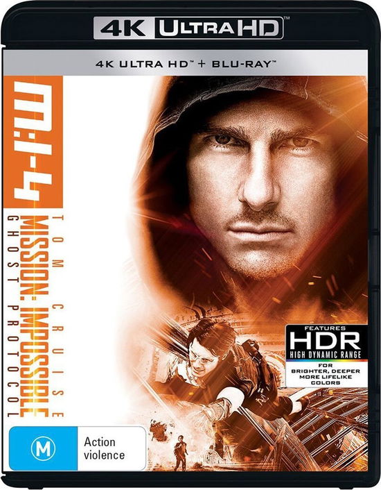 M:i-4 (Mission: Impossible - Ghost Protocol) (4k / Blu-ray) - Cruise, Tom, Renner, Jeremy, Pegg, Simon, Patton, Paula, Nyqvist, Michael, Mashkov, Vladimir, Edelmann, Samuli, Shvedoff, Ivan, Kapoor, Anil, Seydoux, Lea, Holloway, Josh, Kriz, Pavel, Grbic, Miraj, Volok, Ilia, Navojec, Goran, Bird, Brad - Movies - UNIVERSAL SONY PICTURES P/L - 9317731143144 - July 11, 2018