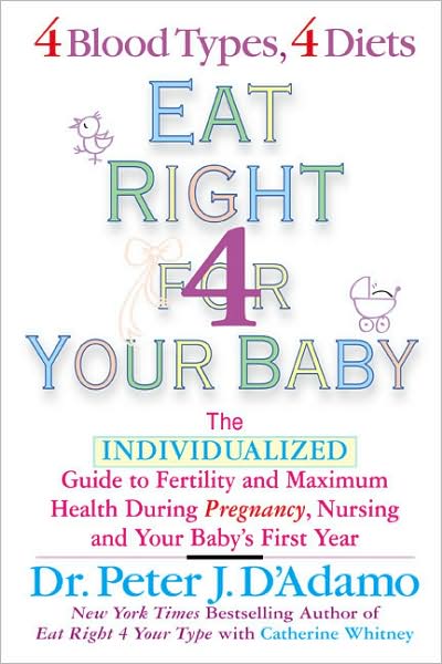 Eat Right for Your Baby: The Individualised Guide to Fertility and Maximum Health During Pregnancy Nursing and Your Babys First Year. - Dr. Peter J. D'Adamo - Books - Penguin Putnam Inc - 9780425196144 - July 6, 2004