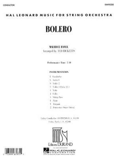 Bolero - Maurice Ravel - Książki - Hal Leonard Corporation - 9780634073144 - 1 listopada 2003
