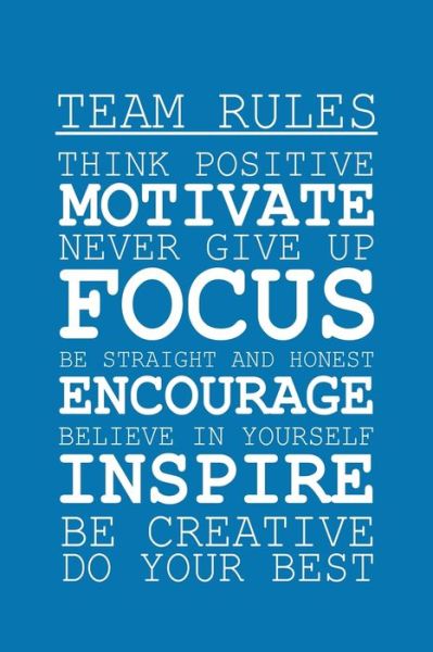 Cover for Rainbowpen Publishing · Team Rules (Paperback Book) (2019)