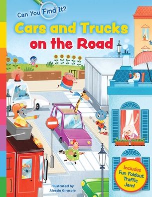 Cover for Little Genius Books · Can You Find It? Cars and Trucks on the Road (Board book) (2021)