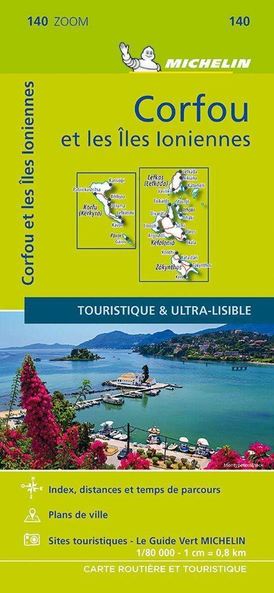 Corfu & the Ionian Islands - Michelin Zoom Map 140: Maps - Michelin - Bøger - Michelin Editions des Voyages - 9782067248144 - 6. januar 2021