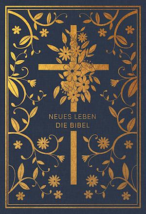 Cover for Neues Leben. Die Bibel - Golden Grace Edition, Marineblau (Book) (2022)