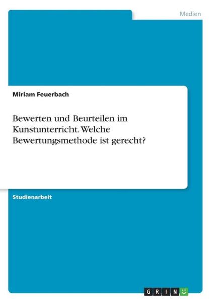 Cover for Feuerbach · Bewerten und Beurteilen im Ku (Book)