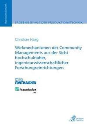 Cover for Haag · Wirkmechanismen des Community Mana (Book)