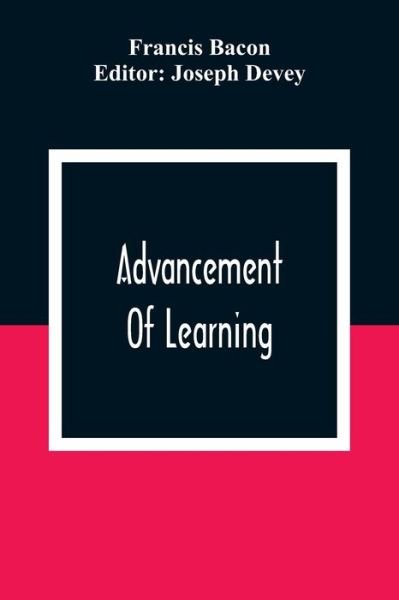 Cover for Francis Bacon · Advancement Of Learning (Paperback Book) (2021)