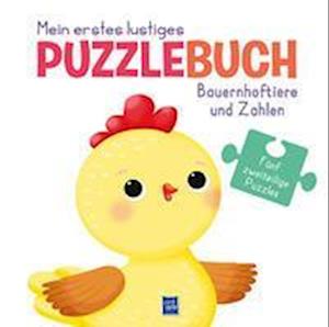 Cover for Rachael McLean · Mein erstes lustiges Puzzlebuch - Bauernhoftiere und Zahlen (Board book) (2022)