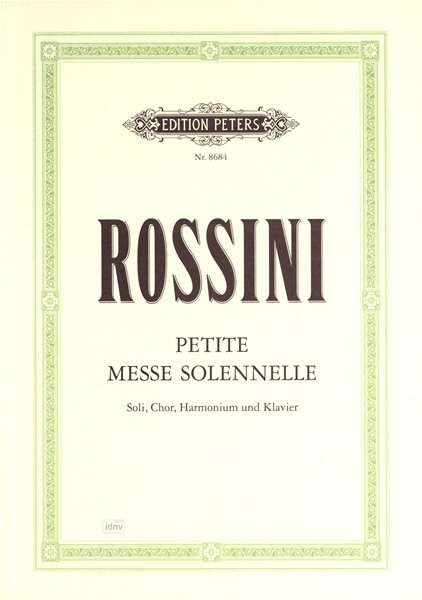 Cover for Gioacchino Rossini · Petite Messe Solennelle (Vocal Score) (Partitur) (2001)