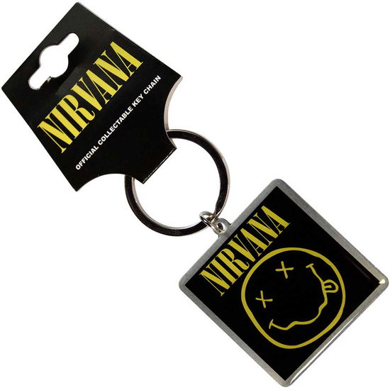 Nirvana Keychain: Happy Face Photo Print - Nirvana - Produtos - - 5055295324145 - 23 de fevereiro de 2021