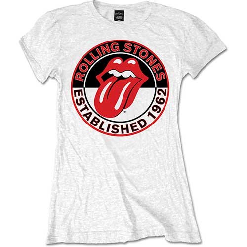 Cover for The Rolling Stones · The Rolling Stones Ladies T-Shirt: Est. 1962 (T-shirt) [size L] [White - Ladies edition]