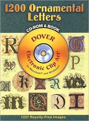 Cover for Dover Publications Inc · 1200 Ornamental Letters - Dover Electronic Clip Art (Audiobook (CD)) [Unabridged edition] (2008)