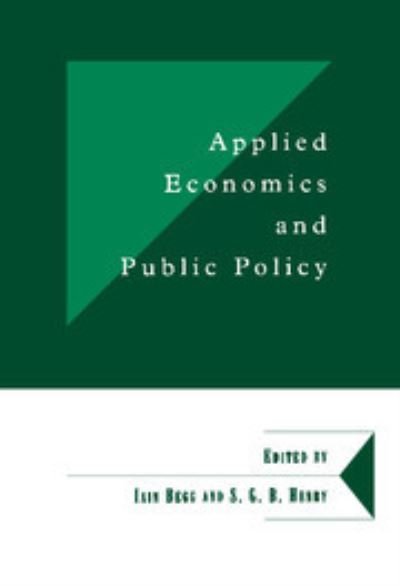 Cover for Begg, Iain (South Bank University, London) · Applied Economics and Public Policy - Department of Applied Economics Occasional Papers (Hardcover Book) (1998)