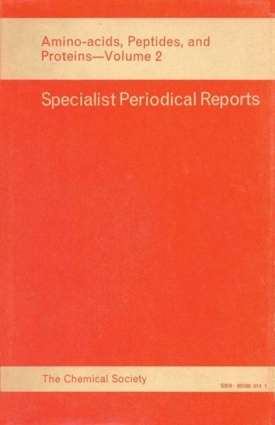 Cover for Royal Society of Chemistry · Amino Acids, Peptides and Proteins: Volume 2 - Specialist Periodical Reports (Hardcover Book) (1970)