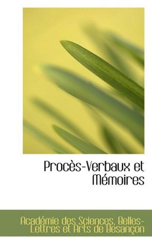 Cover for Académie Des Sciences · Procès-verbaux et Mémoires (Paperback Book) (2009)