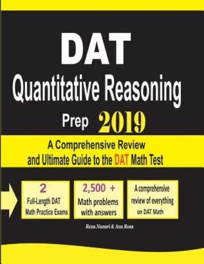 Cover for Reza Nazari · DAT Quantitative Reasoning Prep 2019 (Paperback Book) (2018)
