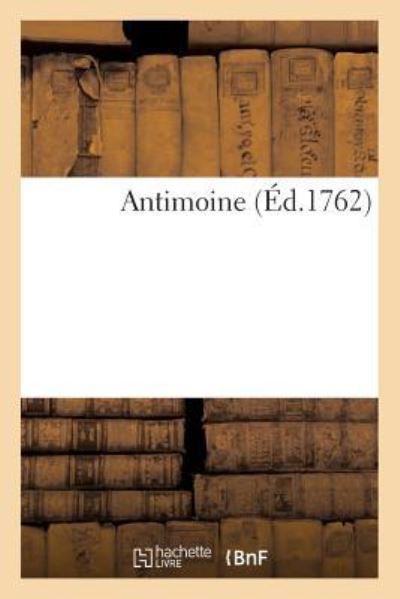 Cover for Sans Auteur · Antimoine (Paperback Book) (2017)