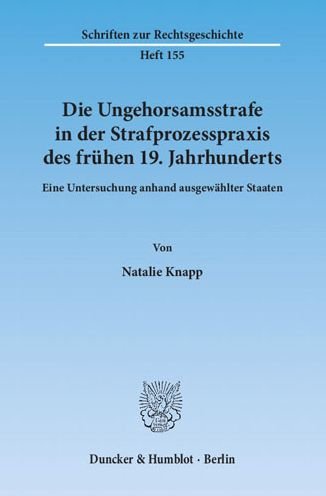 Cover for Knapp · Die Ungehorsamsstrafe in der Stra (Bok) (2011)