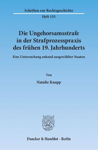 Cover for Knapp · Die Ungehorsamsstrafe in der Stra (Bok) (2011)