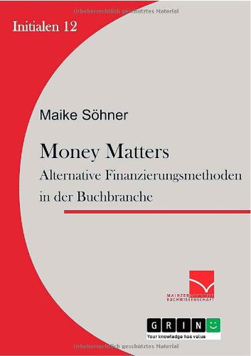 Cover for Söhner · Money Matters: Alternative Finan (Bok) [German edition] (2014)