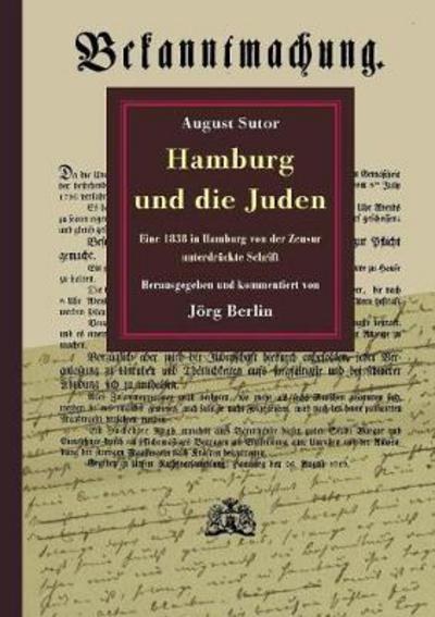 Cover for Berlin · Hamburg und die Juden (Buch) (2017)