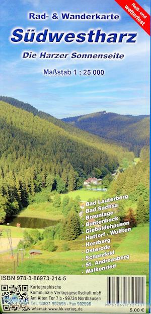 Cover for Kartographische Komm. Ver · Südwestharz - Die Harzer Sonnenseite 1:25 000 (Map) (2021)