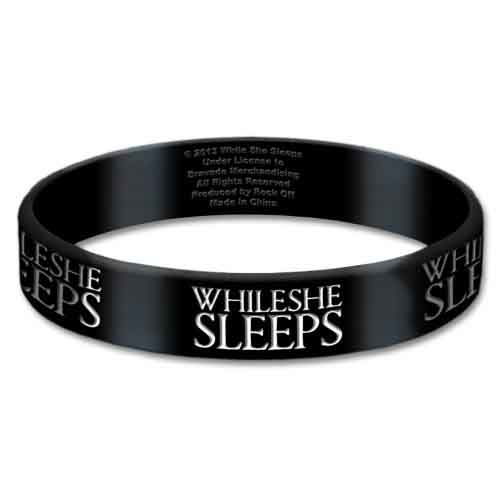 While She Sleeps Gummy Wristband: Logo - While She Sleeps - Fanituote - Bravado - 5055295369146 - tiistai 25. marraskuuta 2014