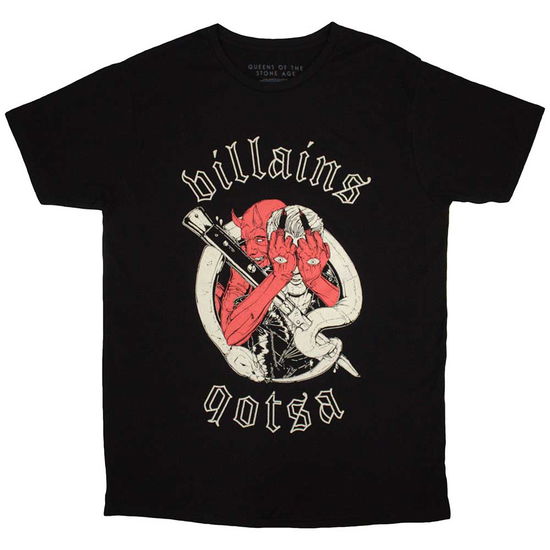 Queens Of The Stone Age Unisex T-Shirt: Villains - Queens Of The Stone Age - Merchandise -  - 5056737282146 - September 18, 2024