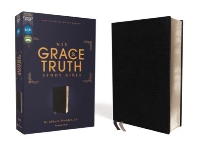 Cover for Zondervan · NIV, The Grace and Truth Study Bible, European Bonded Leather, Black, Red Letter, Comfort Print (Læderbog) (2021)