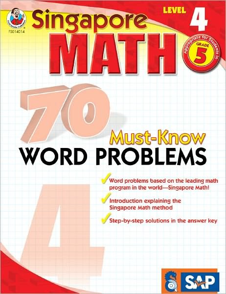 Cover for Frank Schaffer Publications · Singapore Math 70 Must-know Word Problems Level 4, Grade 5 (Paperback Bog) (2009)