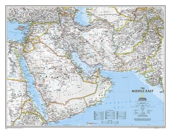 Cover for National Geographic Maps · Middle East, Tubed: Wall Maps Countries &amp; Regions (Kort) [2018th edition] (2018)