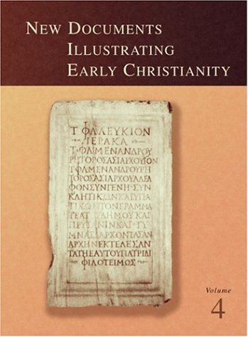 Cover for Llewelyn · New Documents Illustrating Early Christianity: A Review of the Greek Inscriptions and Papyri Published in 1979 (Paperback Bog) [Volume 4 edition] (1997)
