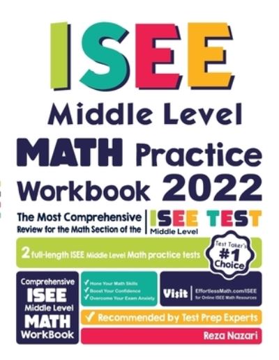 Cover for Reza Nazari · ISEE Middle Level Math Practice Workbook (Paperback Book) (2022)