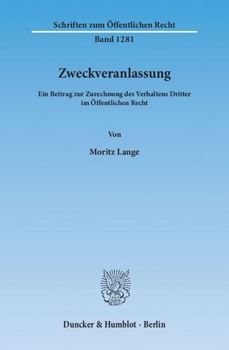 Cover for Lange · Zweckveranlassung (Book) (2014)