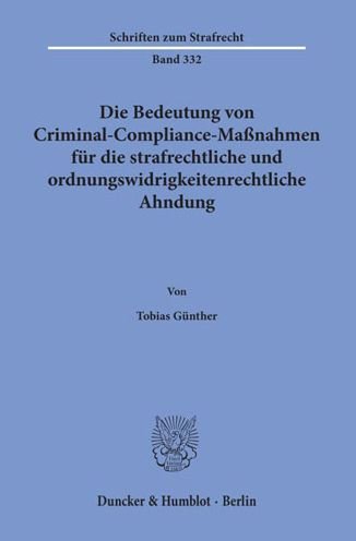 Cover for Günther · Die Bedeutung von Criminal-Comp (Book) (2019)