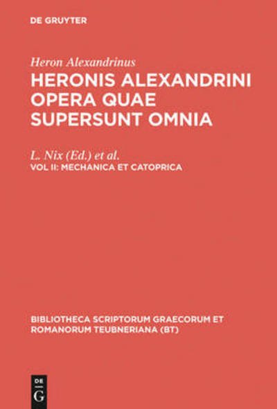 Cover for Heron Alexandrinus · Mechanica et catoprica (Book) (1976)