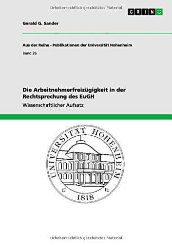 Cover for Sander · Die Arbeitnehmerfreizügigkeit in (Book) [German edition] (2014)