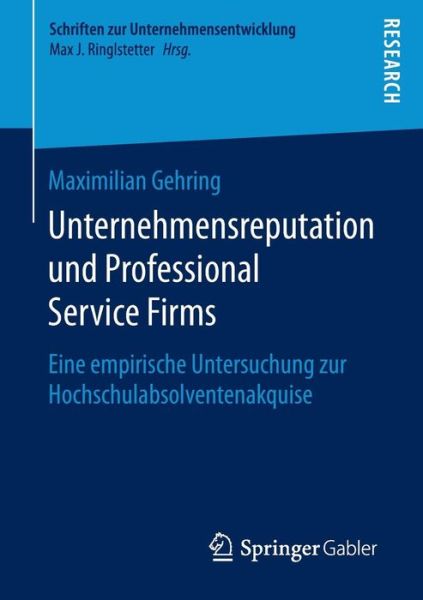 Cover for Gehring · Unternehmensreputation und Prof (Book) (2016)