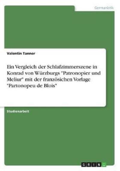 Cover for Tanner · Ein Vergleich der Schlafzimmersz (Book)