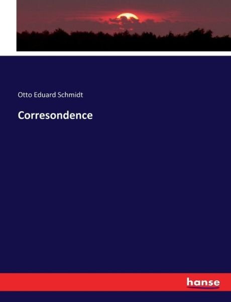 Cover for Schmidt · Corresondence (Bok) (2017)