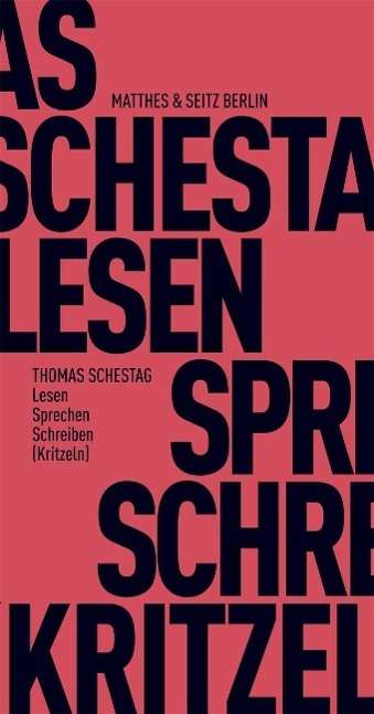 Cover for Schestag · Lesen Sprechen Schreiben (Krit (Book)