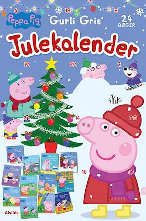 Cover for Gurli Gris: Peppa Pig - Gurli Gris' julekalender - med 24 billedbøger (Gebundesens Buch) [1. Ausgabe] (2023)